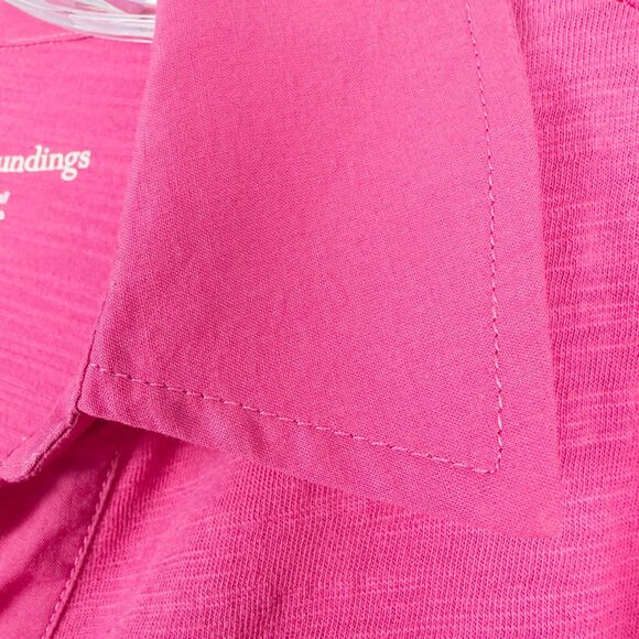 Soft Surroundings Pamplona Tunic Top Womens Petite Small Pink Cotton Button Up - Picture 11 of 14